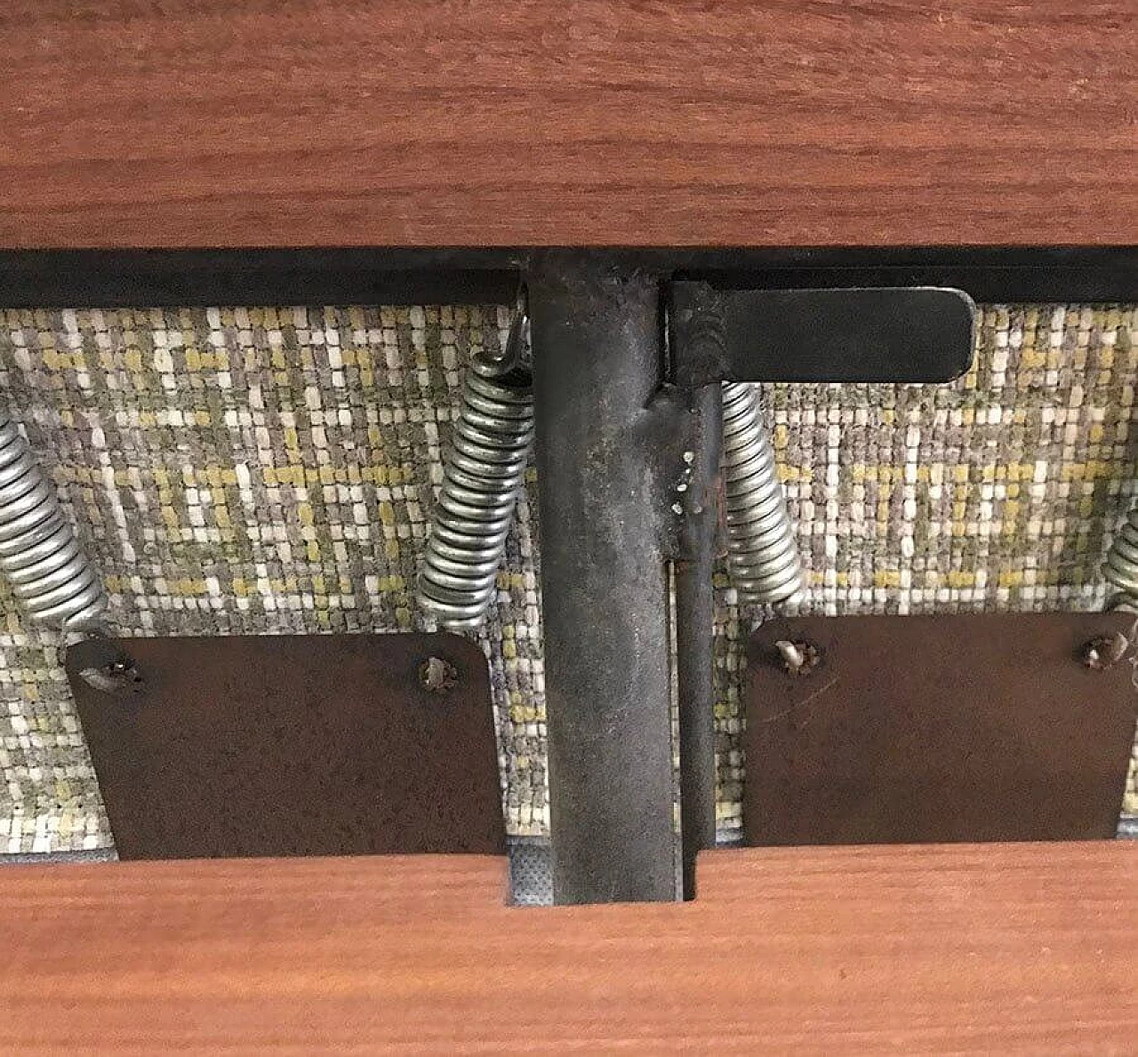 Divano letto scandinavo in palissandro e tessuto, anni '60 1307085