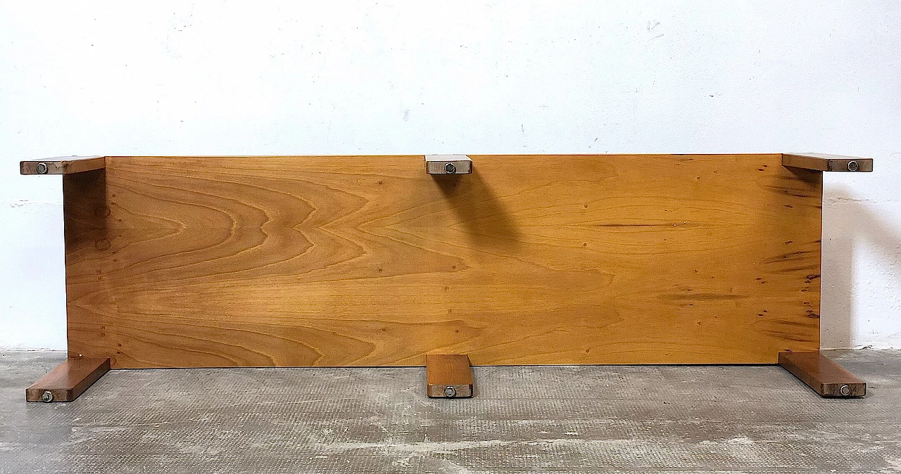 Large coffee table in beech and walnut, 1960s 1307345