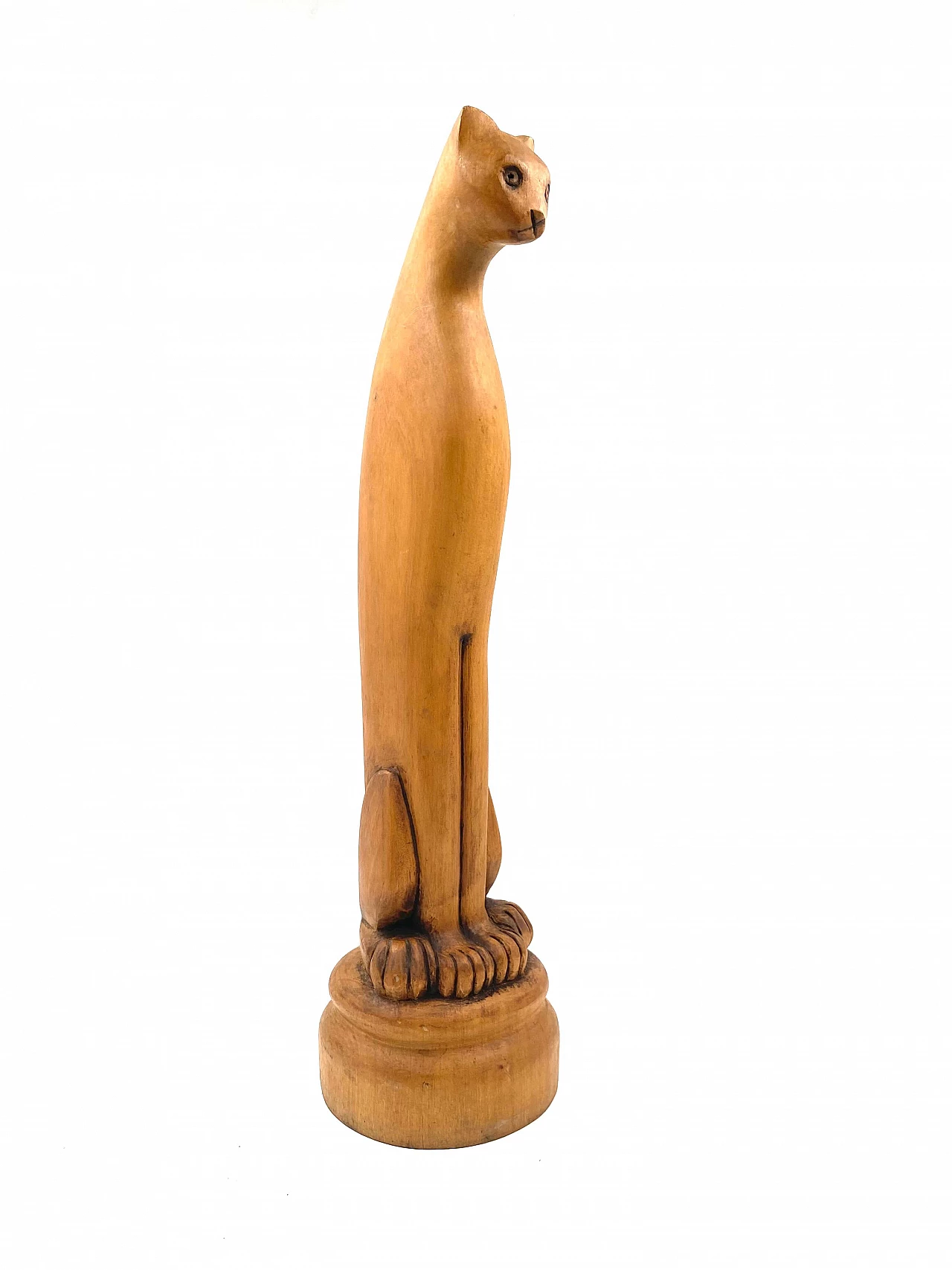 Arthur Koch, Cat, wood sculpture, 1984 1307426