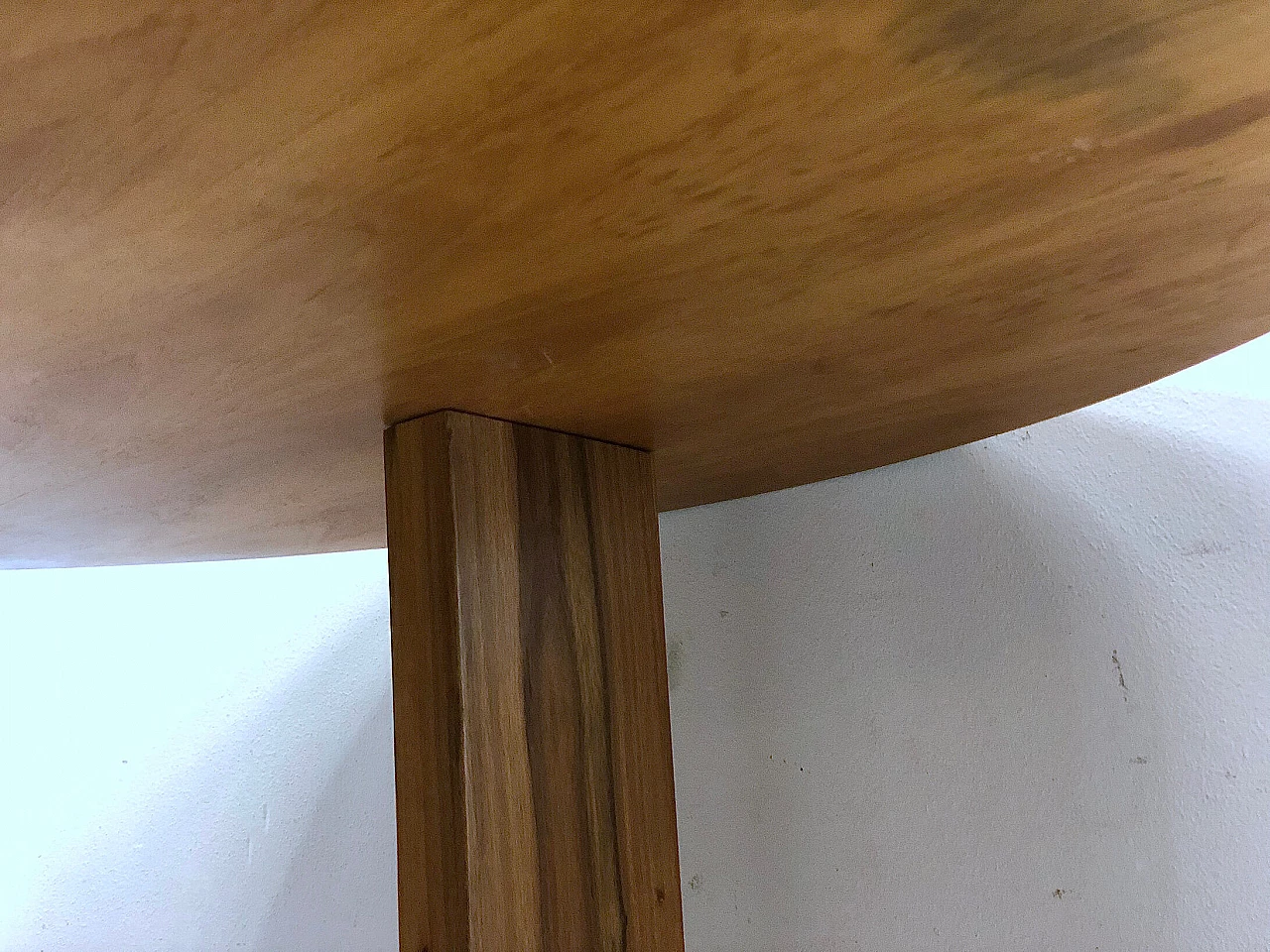 Beechwood and steel table, 1960s 1307458