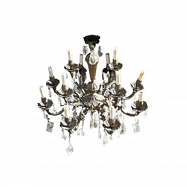 Lampadario in cristallo, anni '60