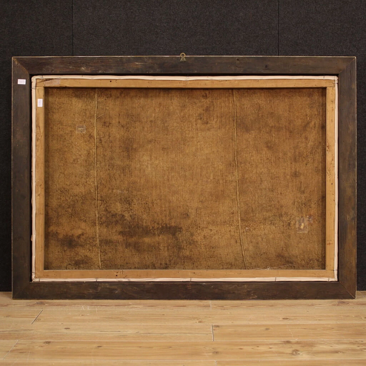 Landscape with ruins, figures and animals, oil painting on canvas, 18th century 1307627