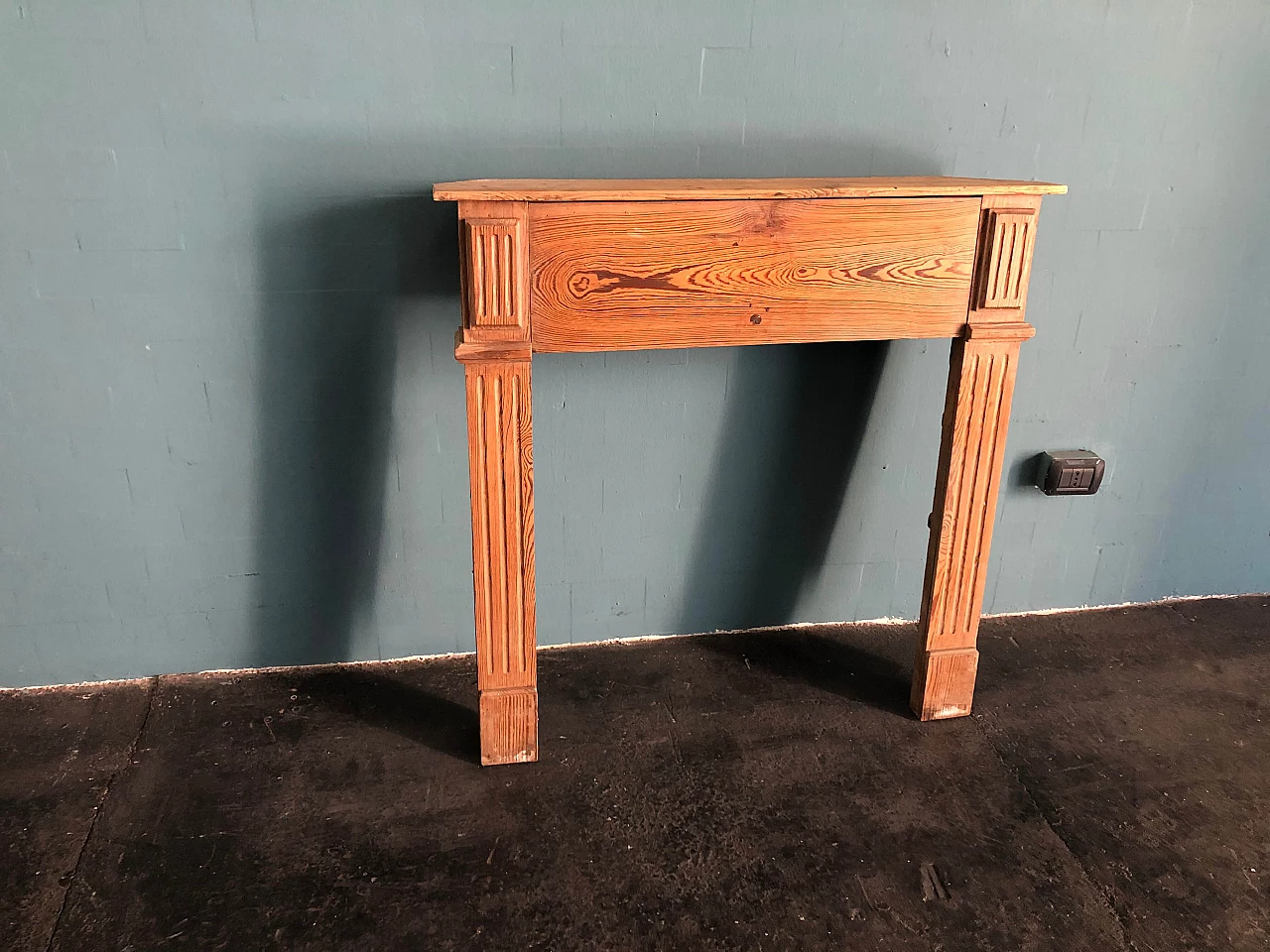 Cornice per camino in rovere, fine '800 1307657