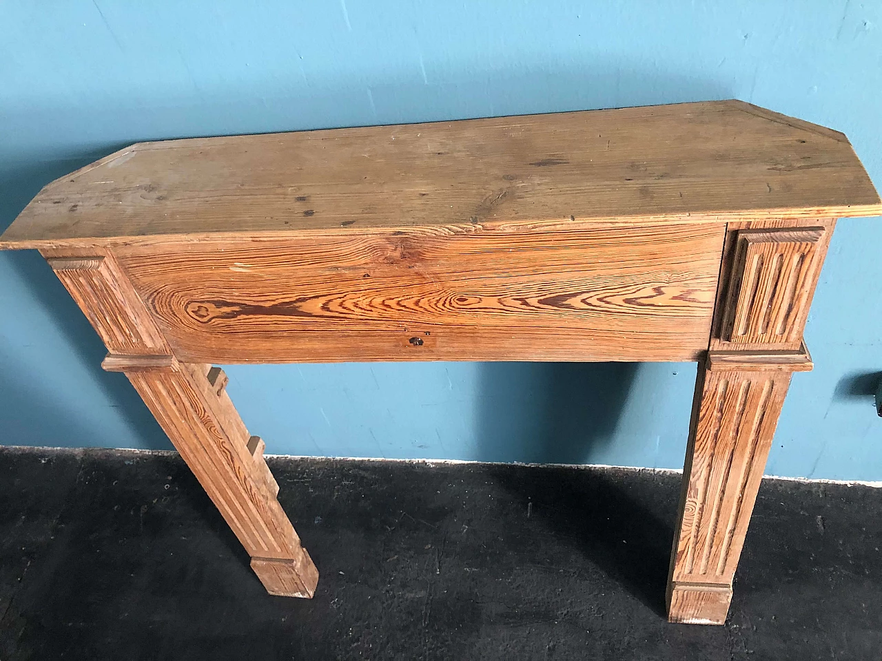 Cornice per camino in rovere, fine '800 1307662