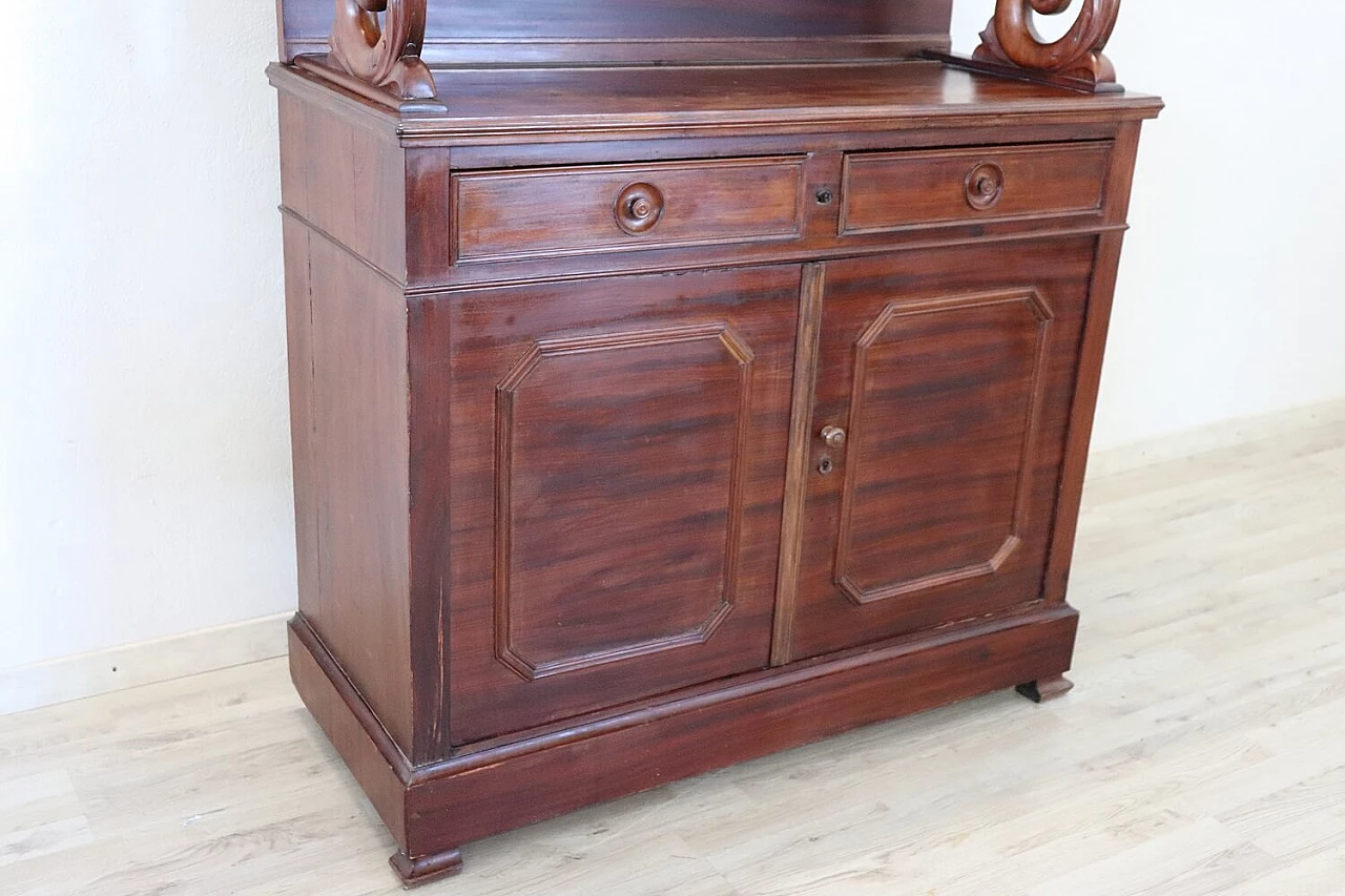 Credenza con piattaia in mogano, '800 1307701