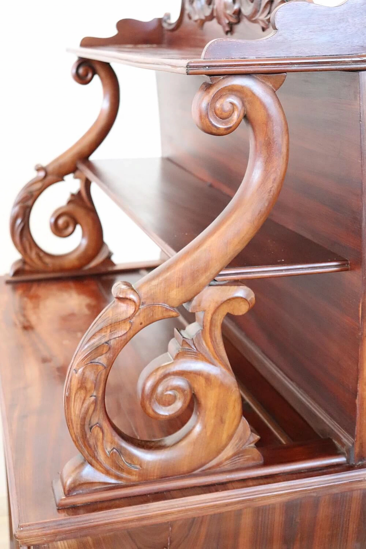 Credenza con piattaia in mogano, '800 1307703