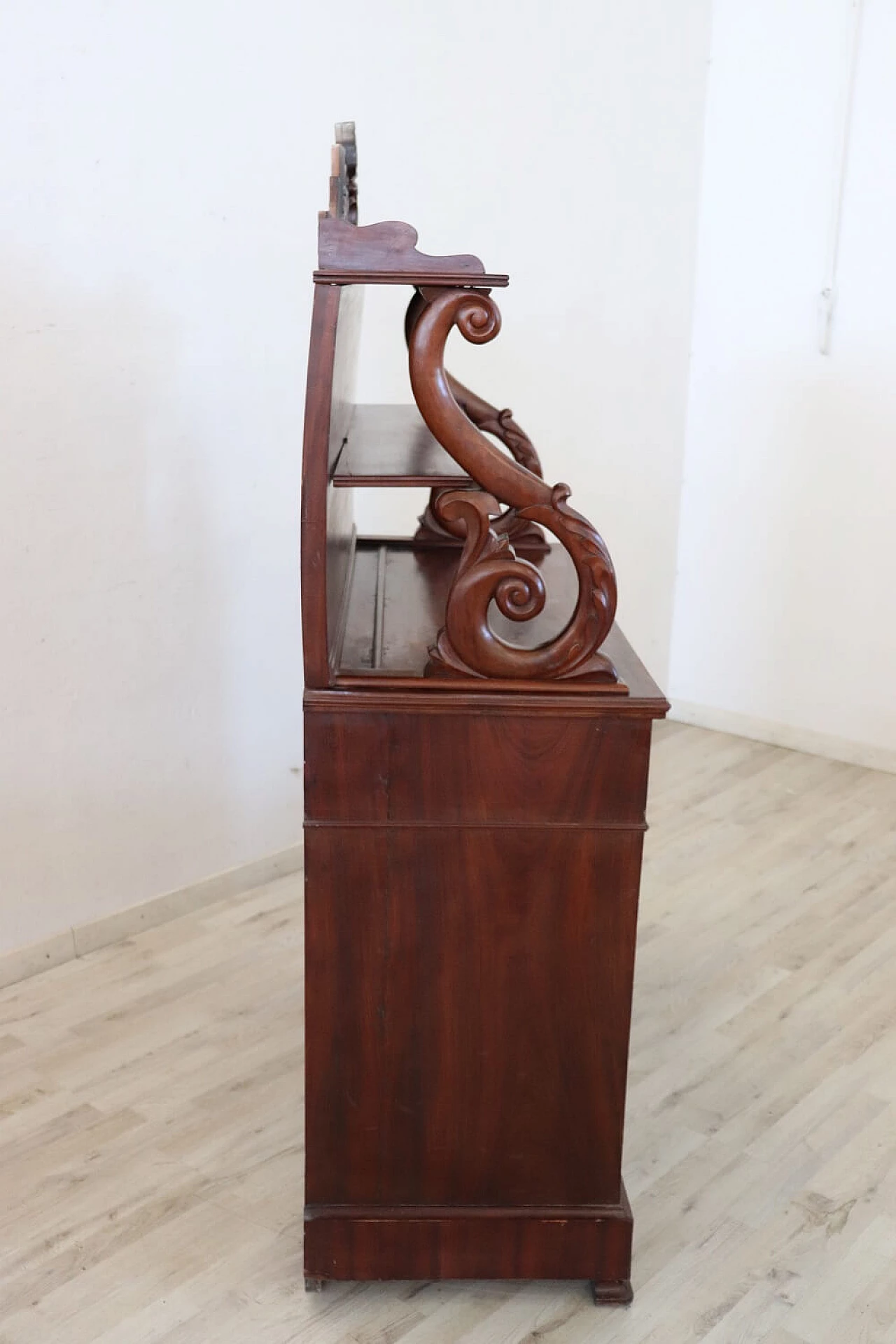 Credenza con piattaia in mogano, '800 1307705
