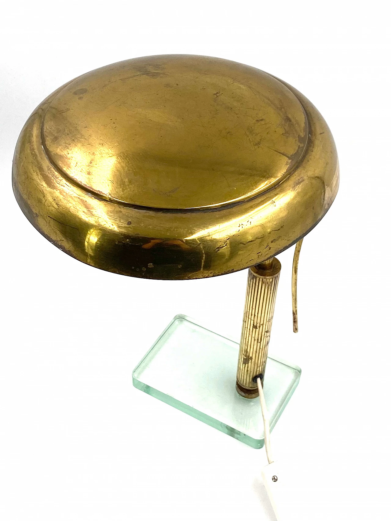 Lampada da tavolo in ottone nello stile di Pietro Chiesa per Fontana Arte, anni '40 1308040