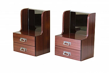 Pair of bedside tables, 70s