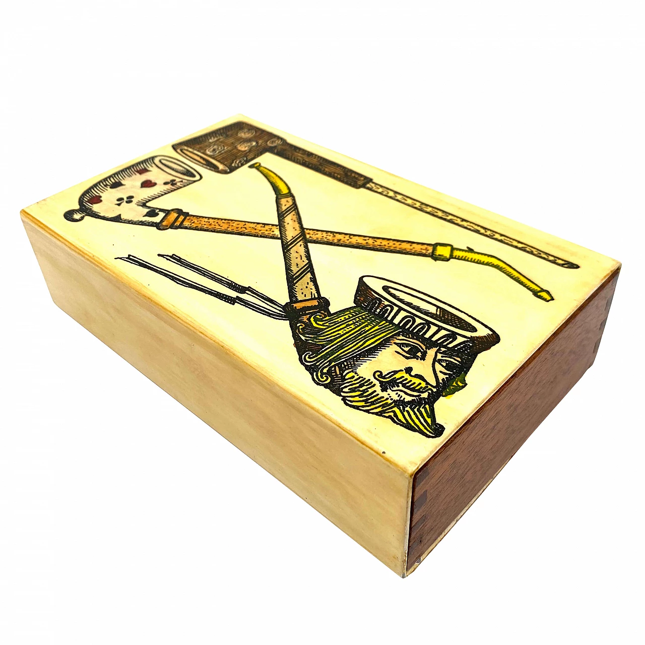 Mahogany Pipes box by Piero Fornasetti, 1950s 1308241