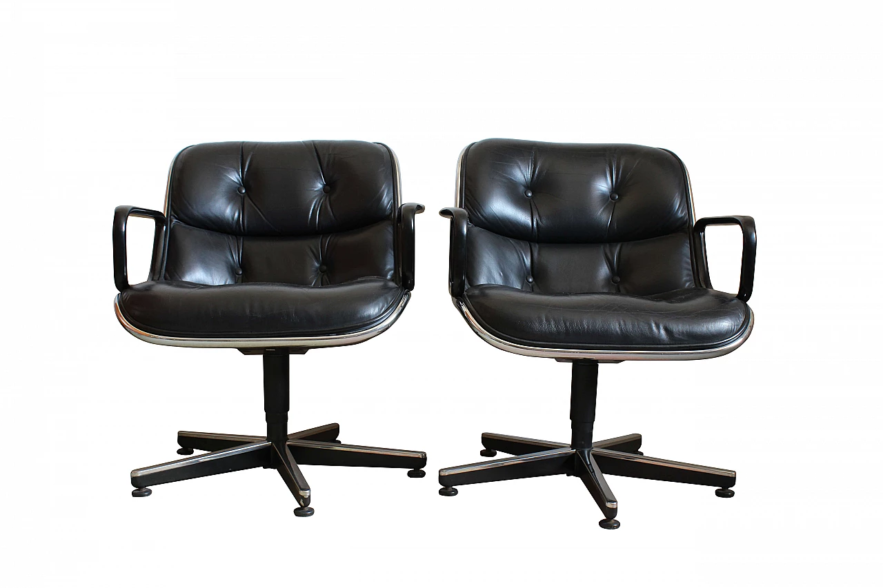 Pair of Executive armchairs by Charles Pollock for Knoll, 1980s 1308275