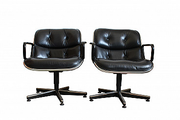 Pair of Executive armchairs by Charles Pollock for Knoll, 1980s