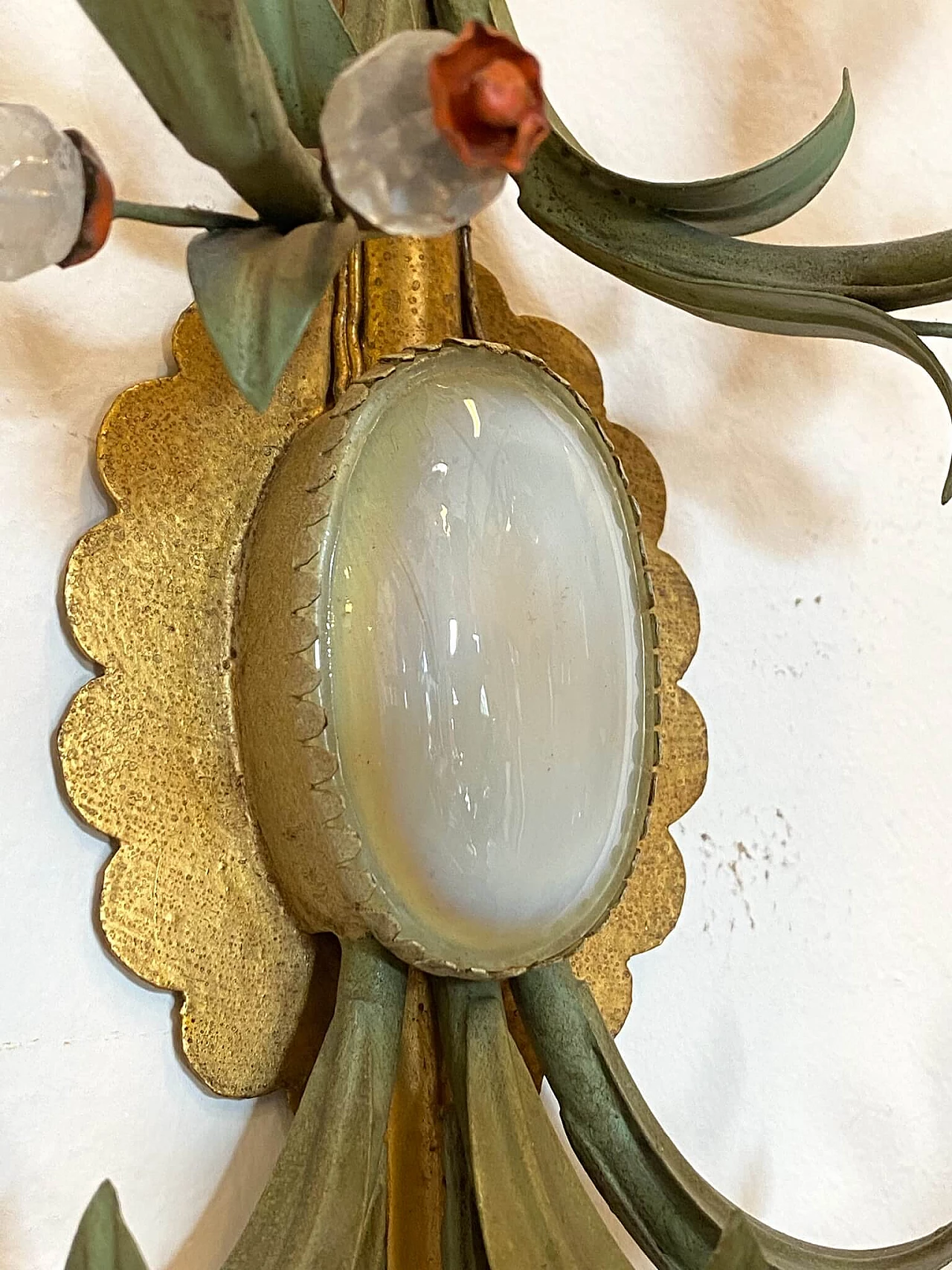 Lacquered and gilded metal 5-light wall lamp, 1960s 1308557