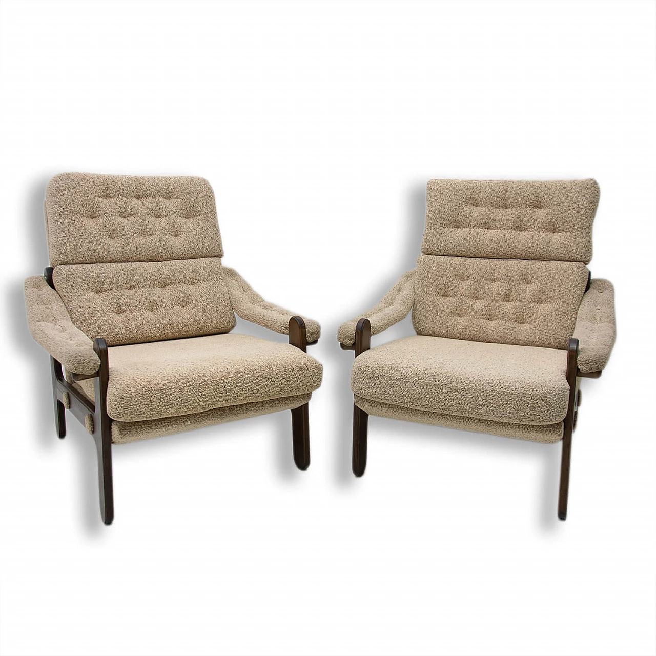 Pair of Scandinavian style armchairs, 1970s 1308762
