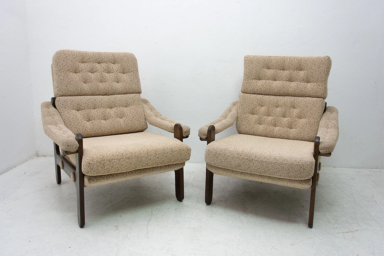 Pair of Scandinavian style armchairs, 1970s 1308763
