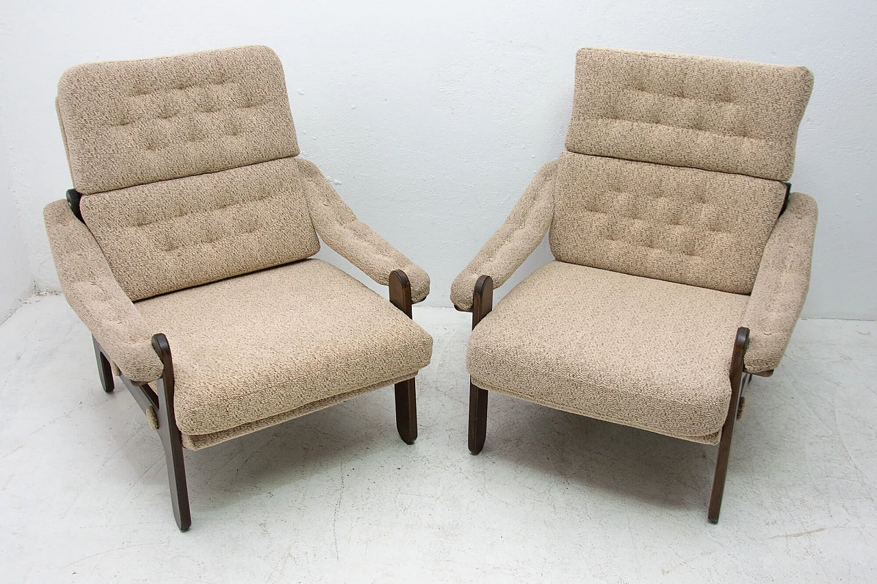 Pair of Scandinavian style armchairs, 1970s 1308764