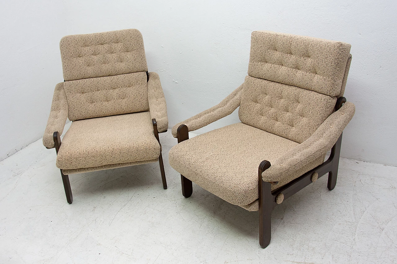 Pair of Scandinavian style armchairs, 1970s 1308765