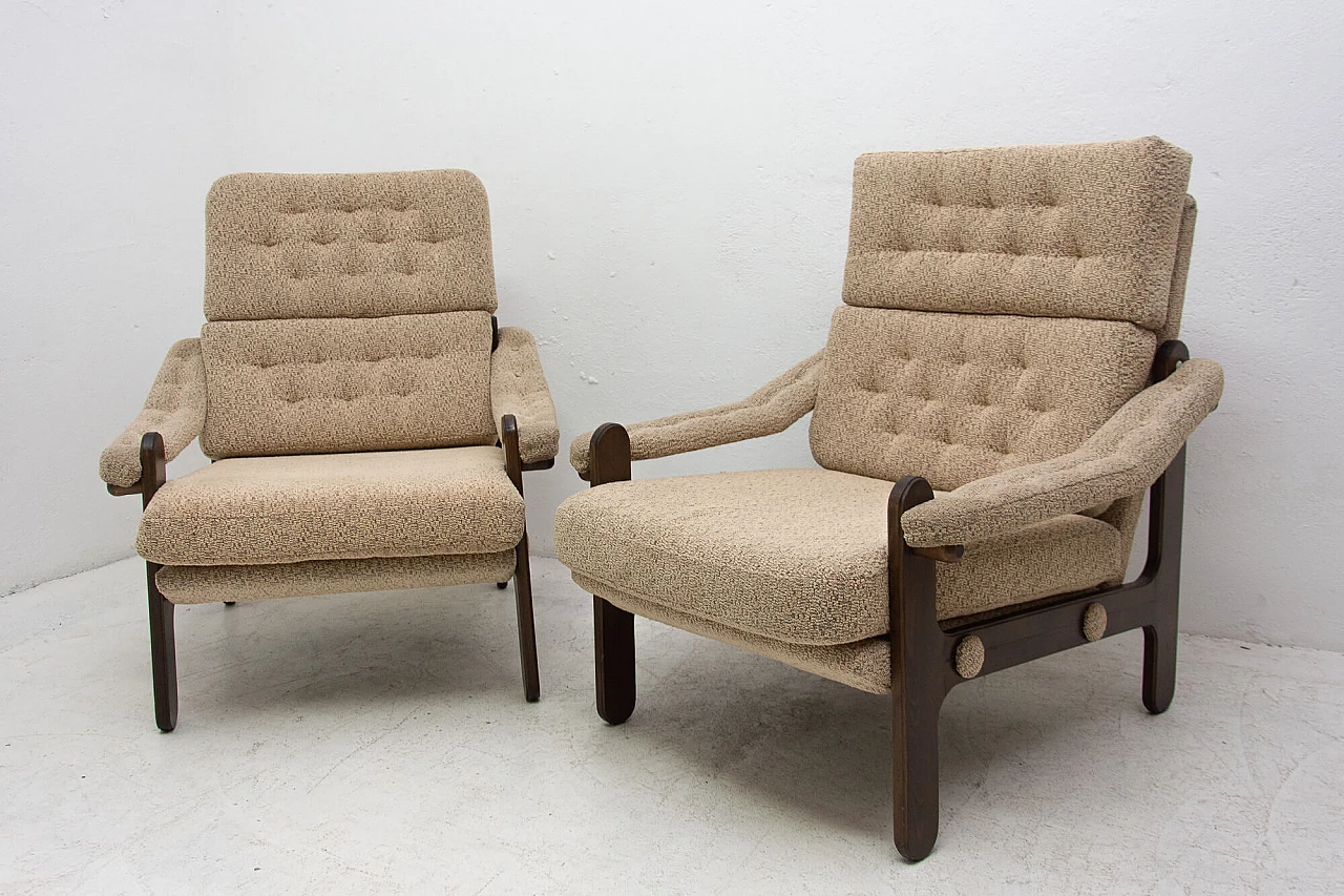 Pair of Scandinavian style armchairs, 1970s 1308766