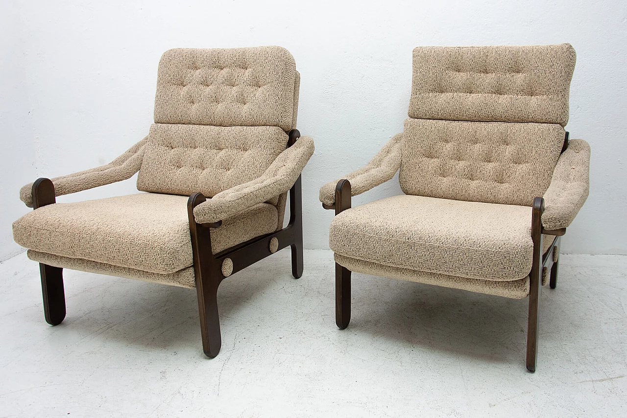 Pair of Scandinavian style armchairs, 1970s 1308767