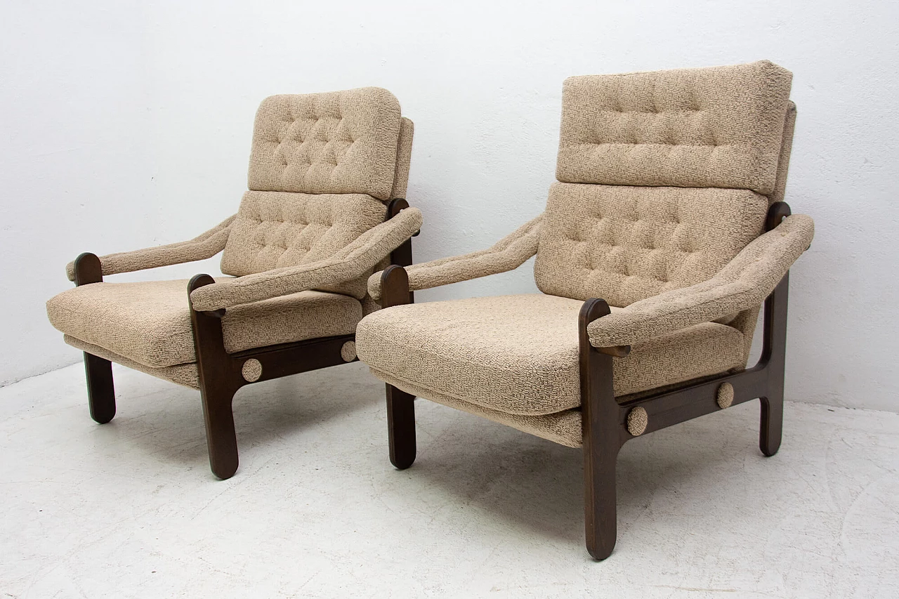 Pair of Scandinavian style armchairs, 1970s 1308768