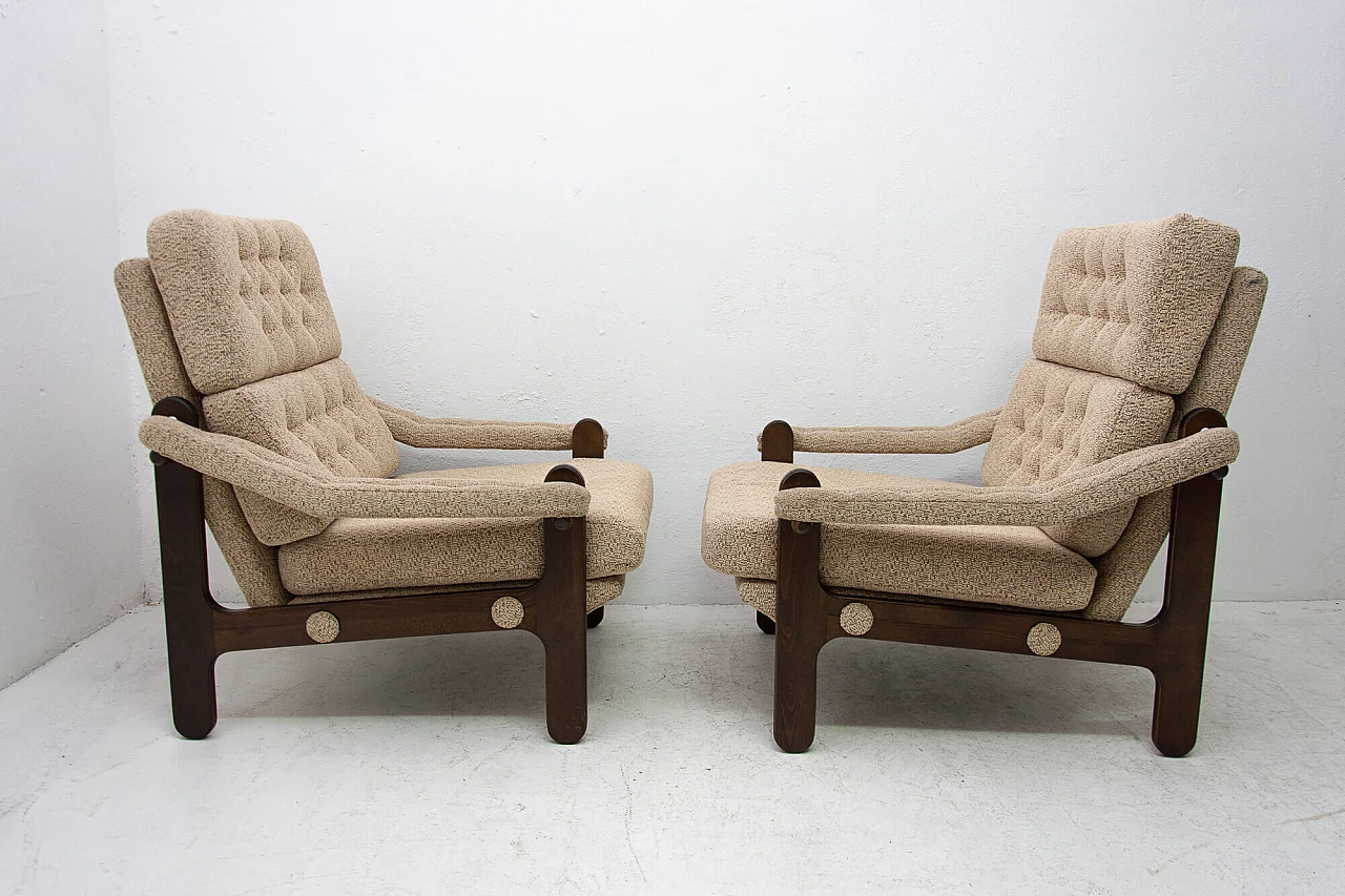 Pair of Scandinavian style armchairs, 1970s 1308769