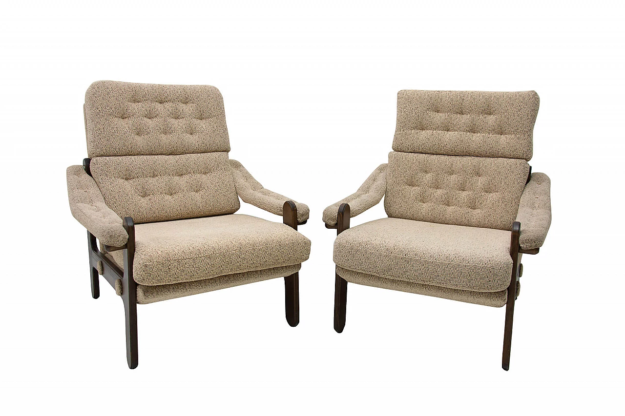 Pair of Scandinavian style armchairs, 1970s 1308932