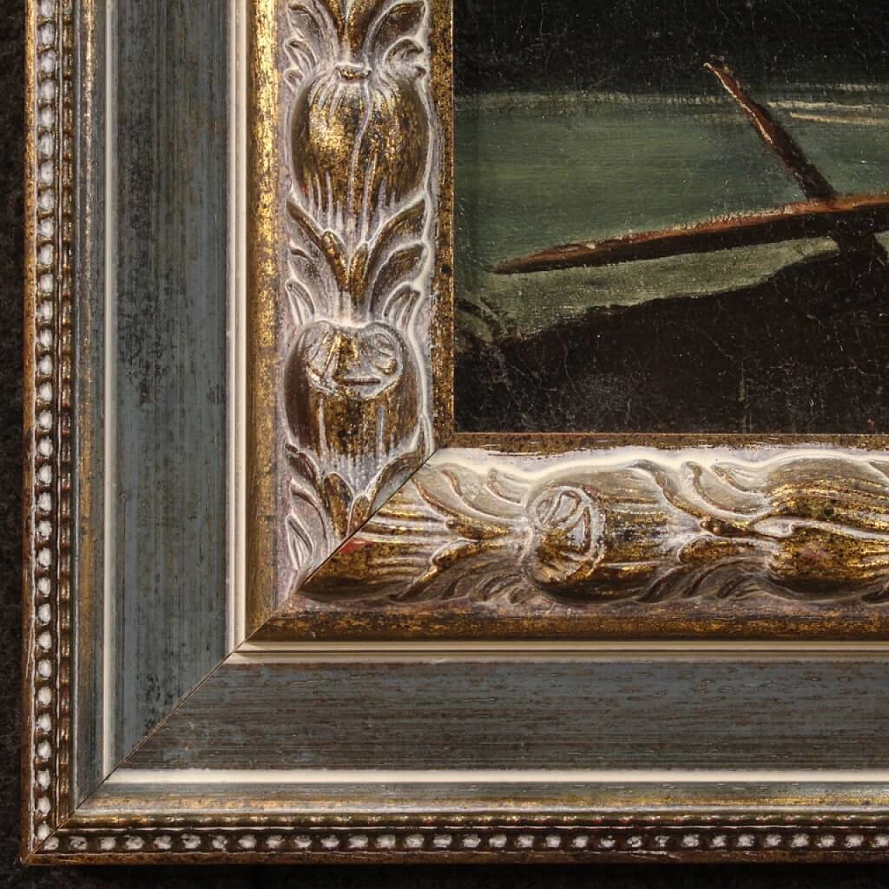 Paesaggio con figure, dipinto olio su tela, '700 1309135