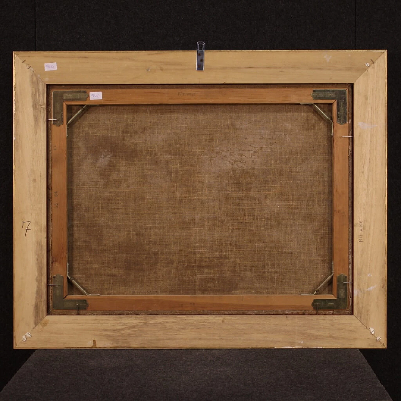 Paesaggio con figure, dipinto olio su tela, '700 1309142