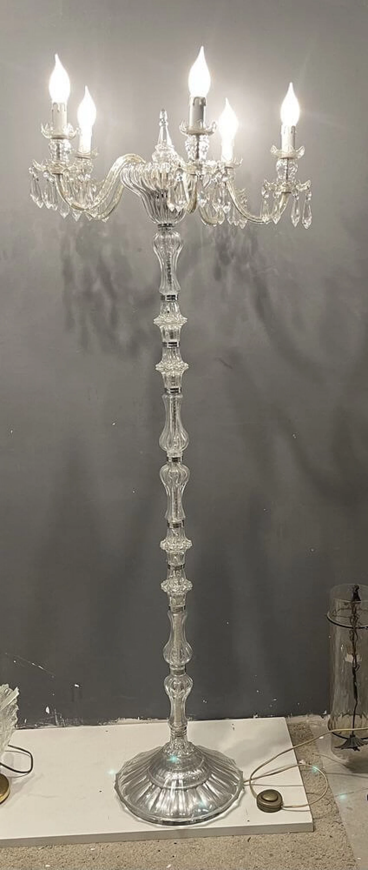 Lampada da terra in vetro di Murano, anni '50 1309303