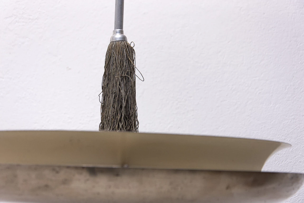 Chandelier with central frosted glass disc by Vladimír Havel, 1950s 1309378