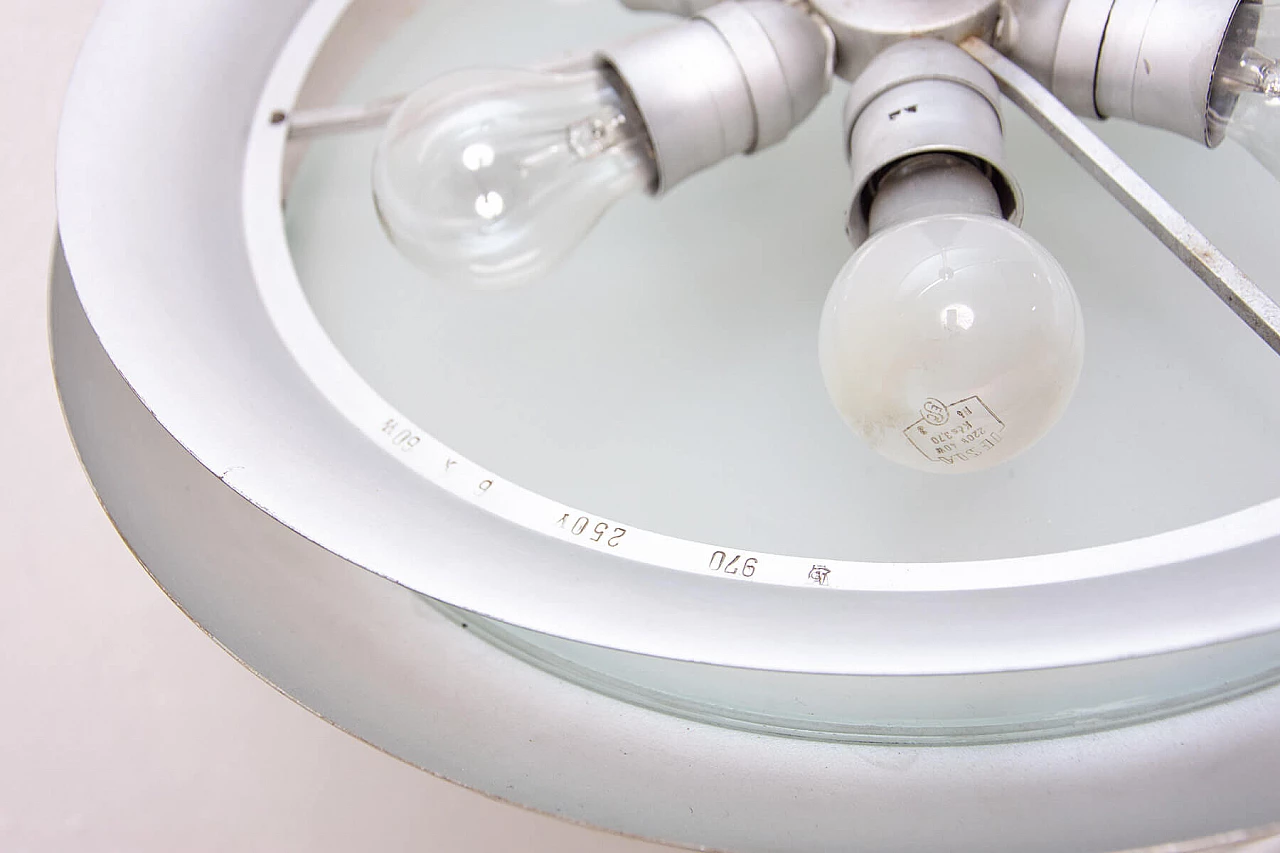 Chandelier with central frosted glass disc by Vladimír Havel, 1950s 1309381