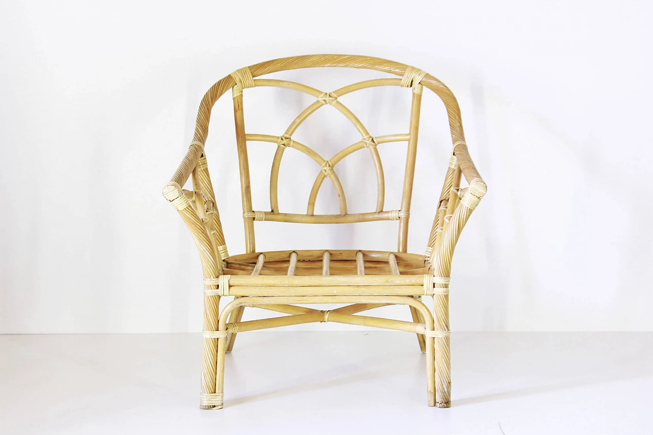 Bamboo armchair, 70s 1309410
