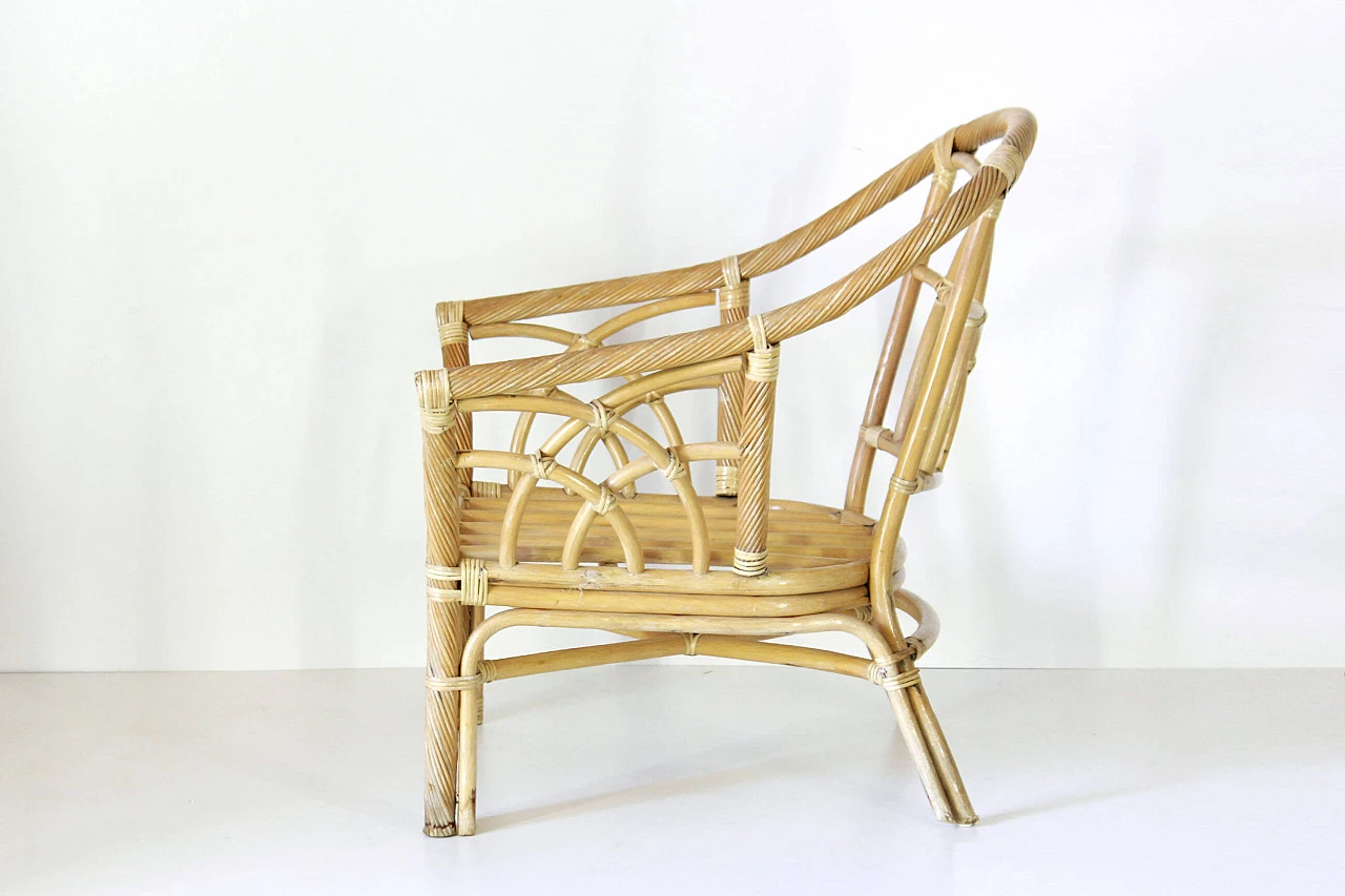 Bamboo armchair, 70s 1309412