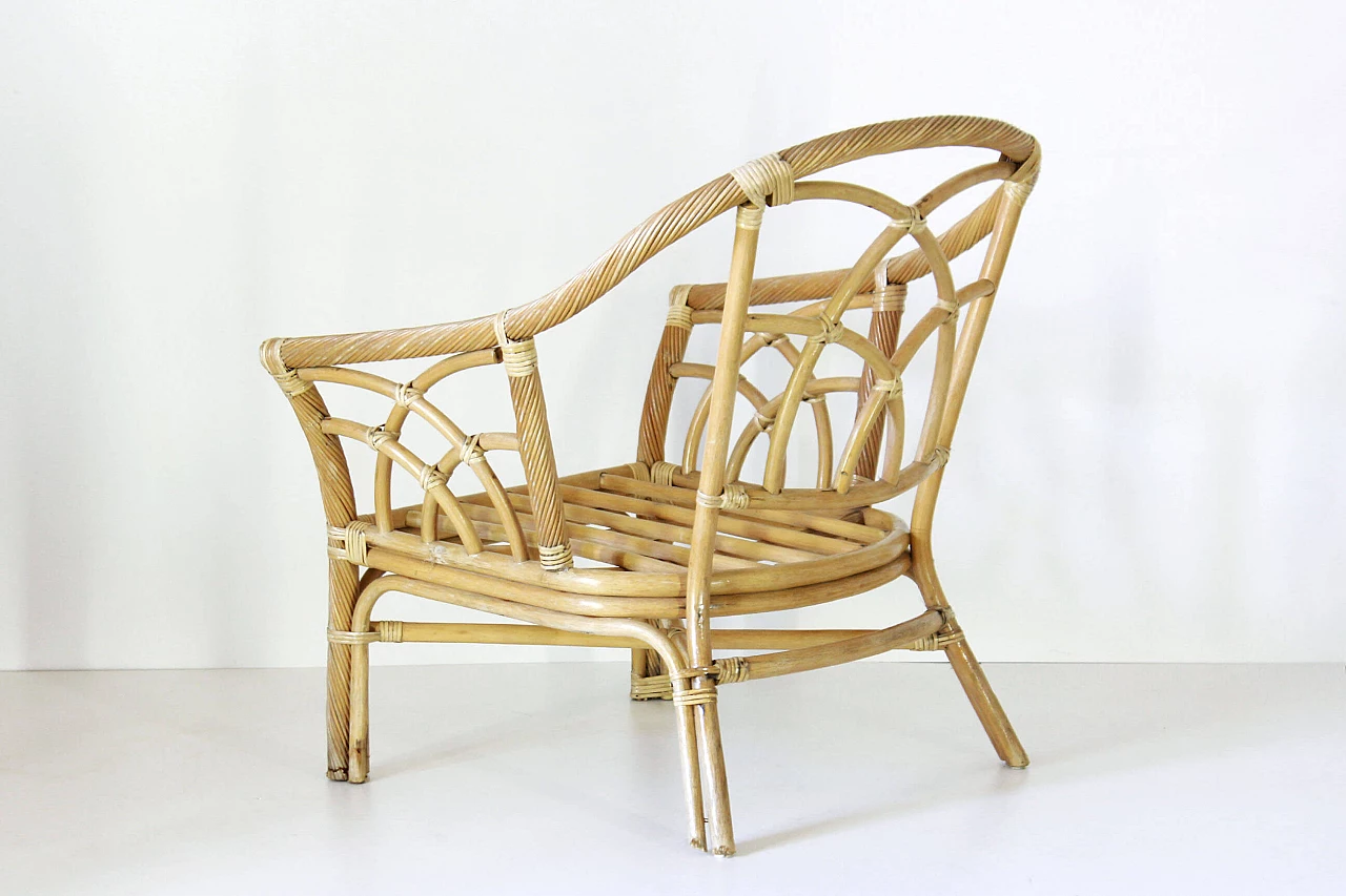 Bamboo armchair, 70s 1309413