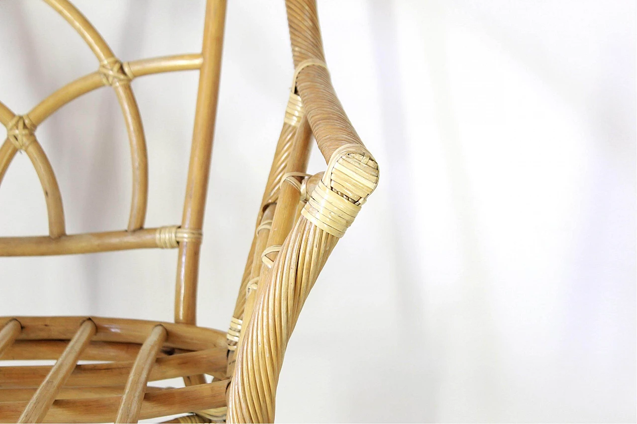 Bamboo armchair, 70s 1309419