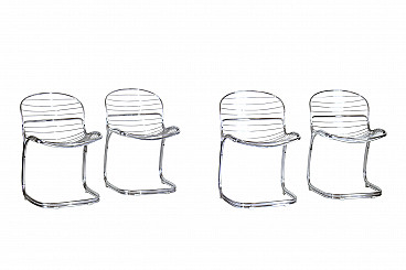 4 Sabrina Chairs by Gastone Rinaldi for Rima, 70s