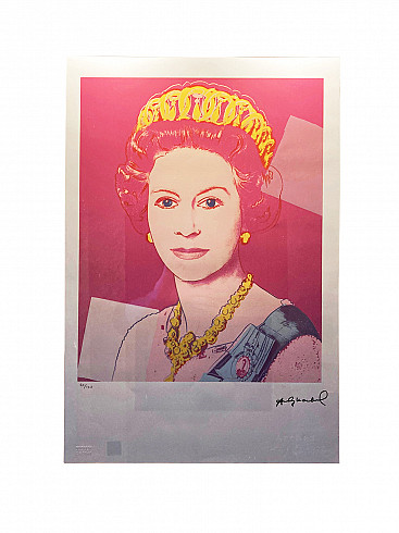 Andy Warhol, litografia numerata Queen Elizabeth II of the United Kingdom, 1985