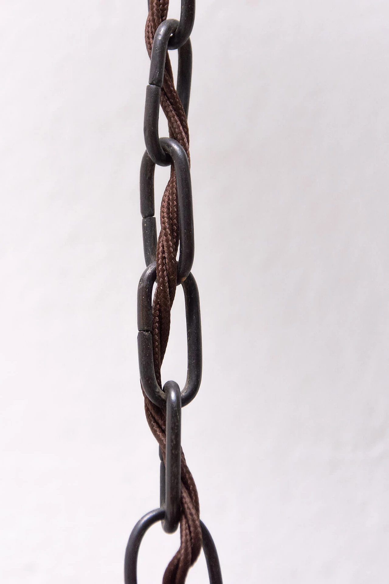 Brass three-light chandelier, late 19th century 1309445