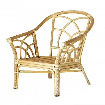 Bamboo armchair, 70s