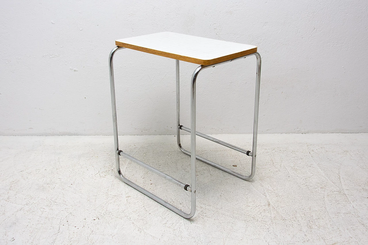 Bauhaus chrome-plated coffee table, Czechoslovakia, 1930s 1309903