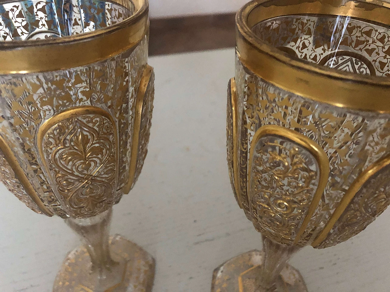 Pair of goblets made by Moser, Bohemia, mid 19th century 1309911