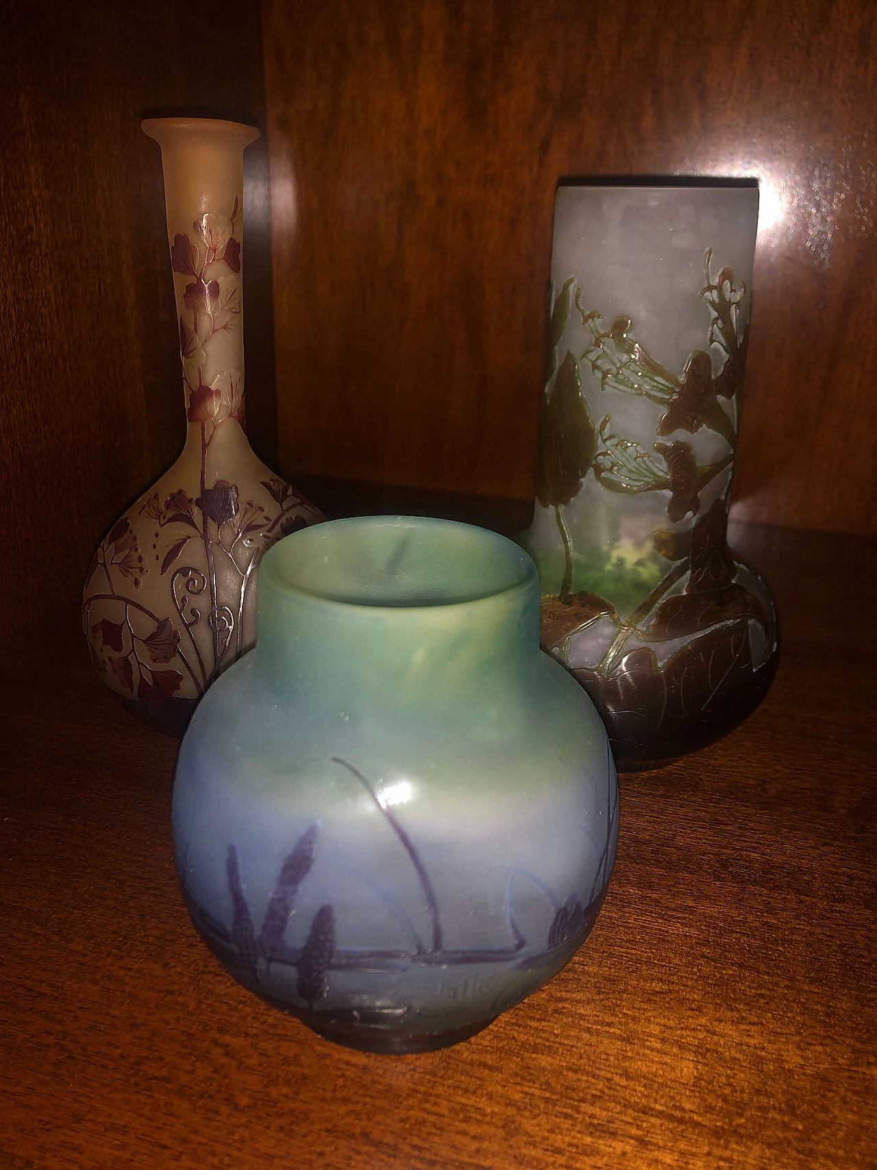 Three glass vases Gallè, of '800 1309977