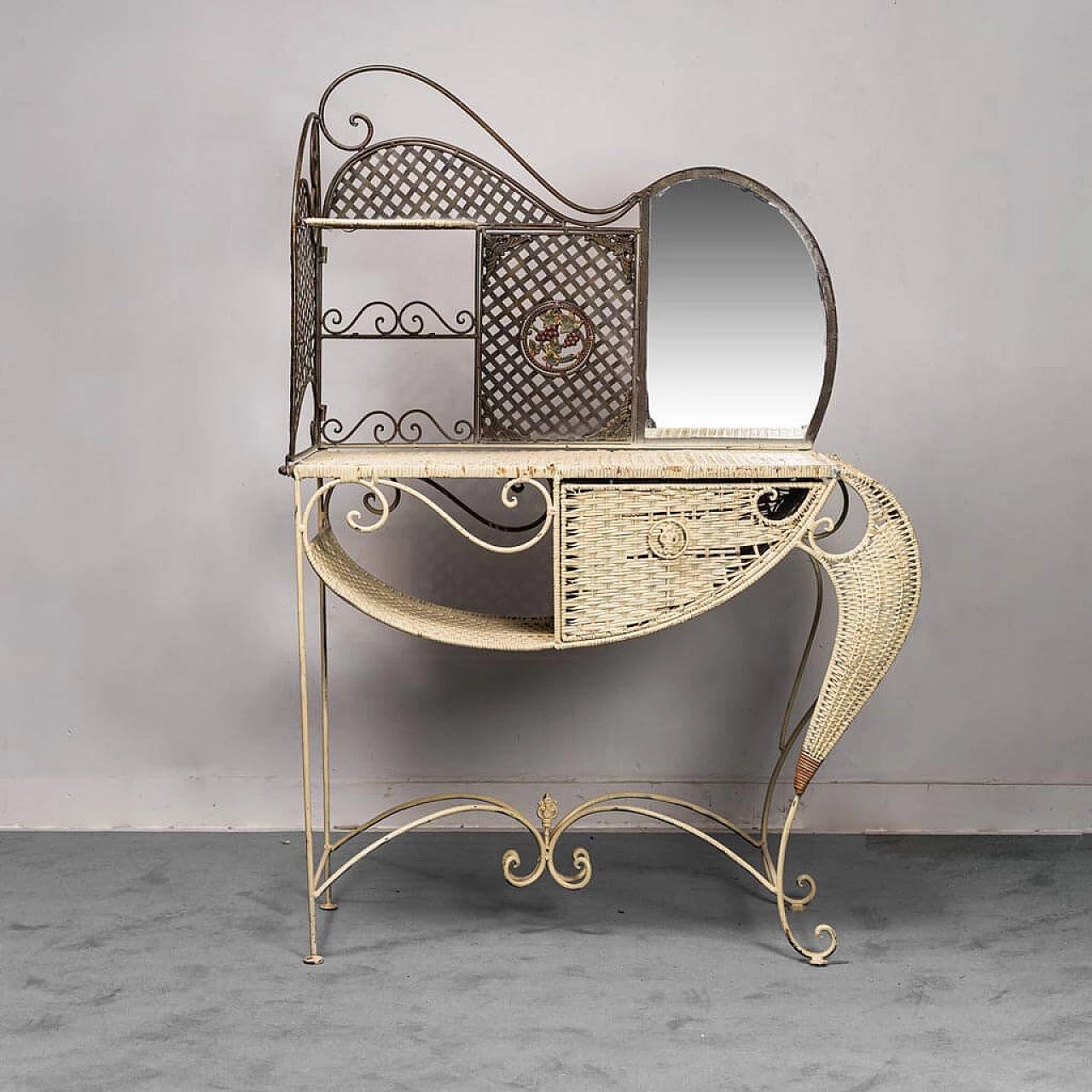Wrought iron dressing table with mirror, 1950s 1310037