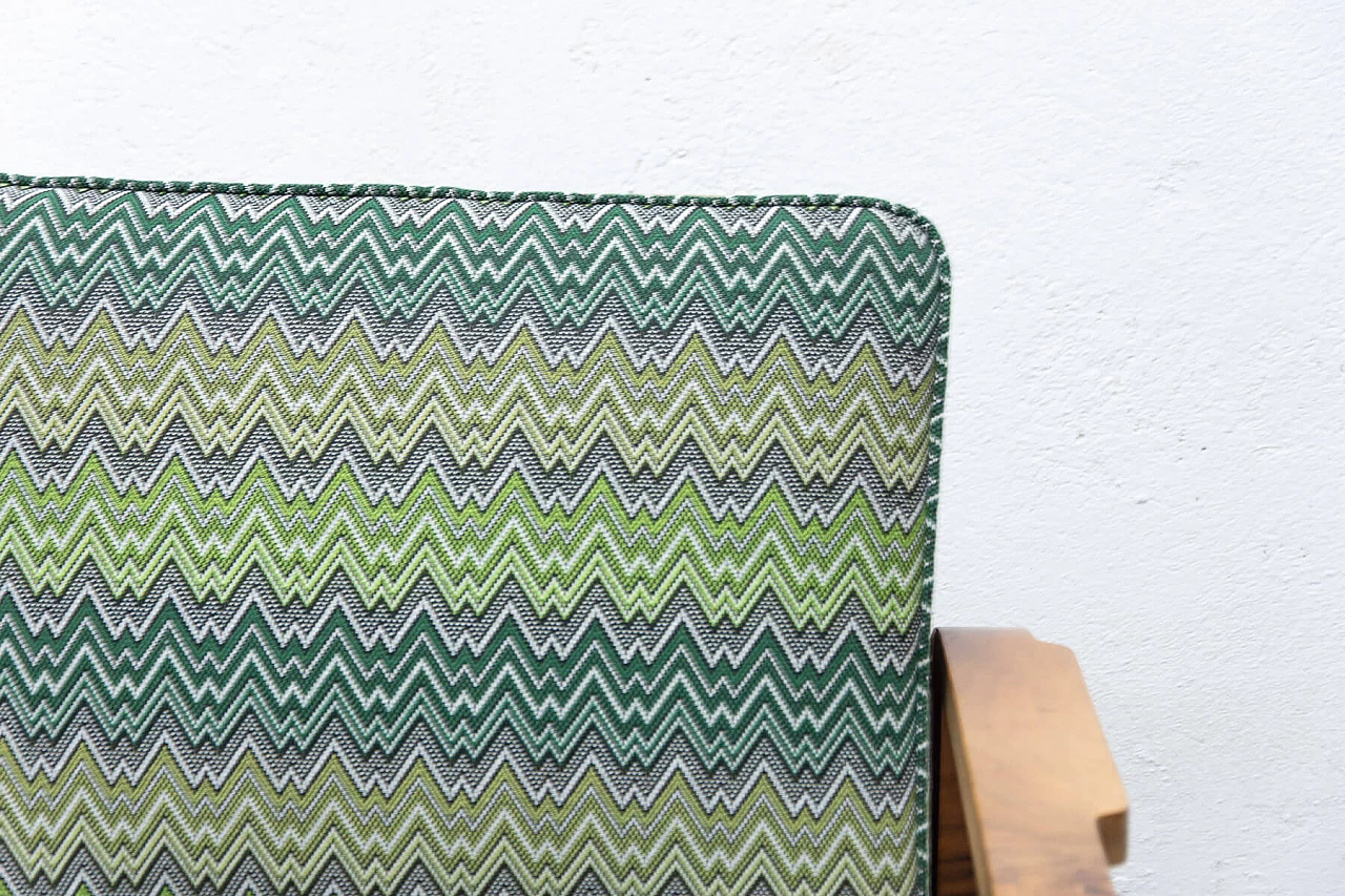 Poltrona Art Deco in noce, Boemia, anni '30 1310112