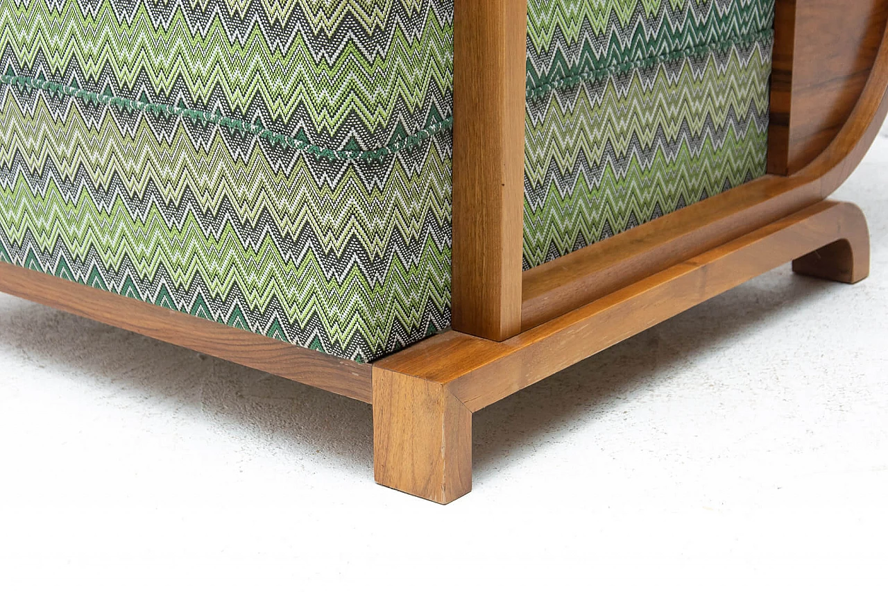 Poltrona Art Deco in noce, Boemia, anni '30 1310117