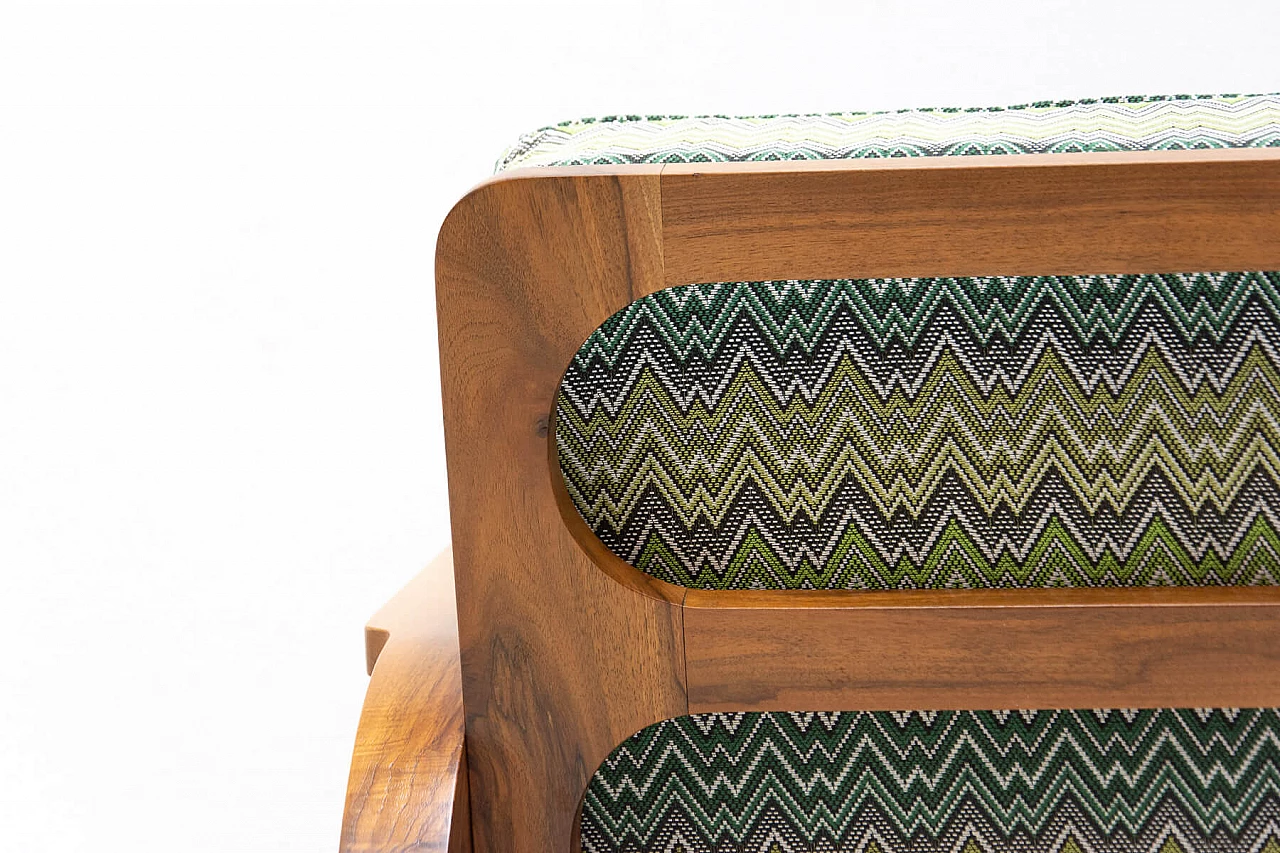 Poltrona Art Deco in noce, Boemia, anni '30 1310122