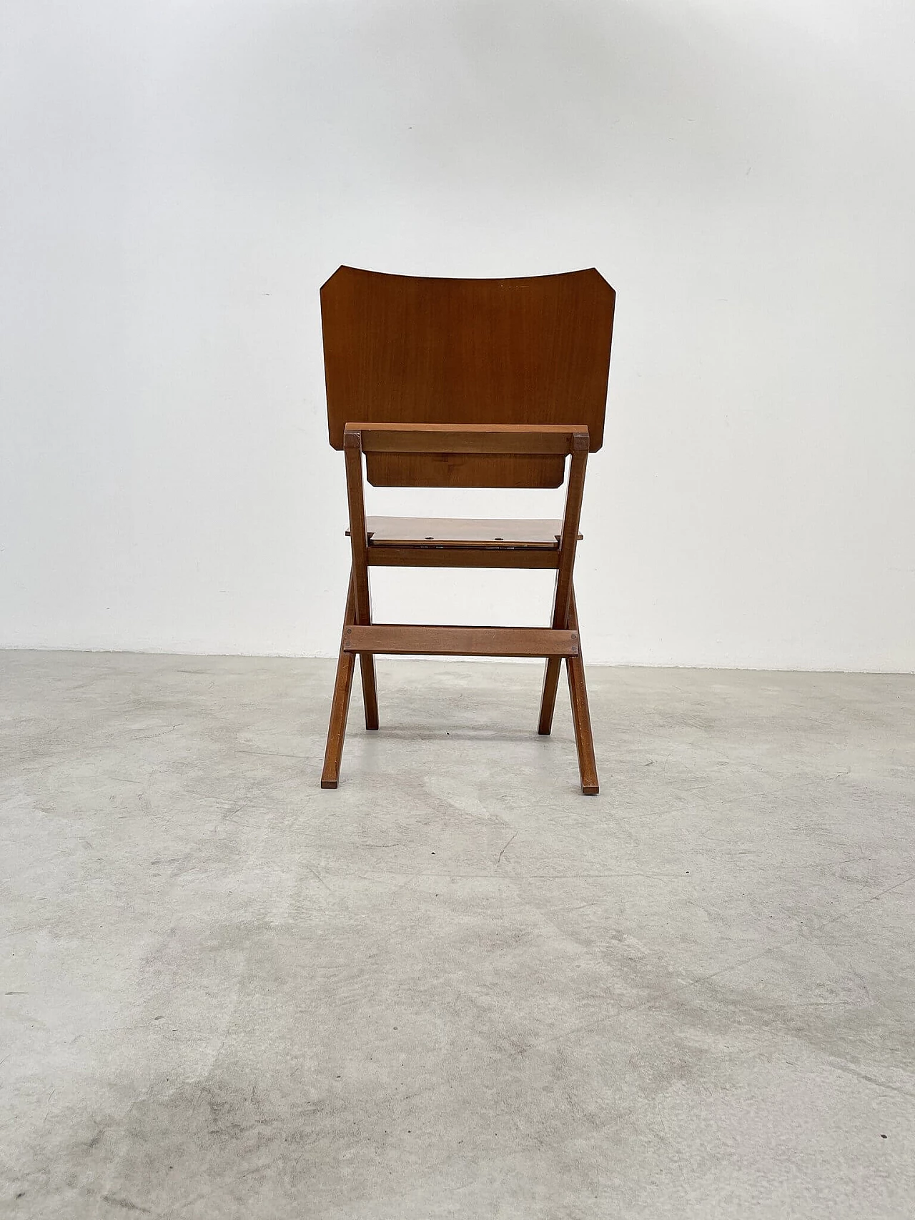 Folding chair in wood by Franco Albini for Poggi, 50s 1310255