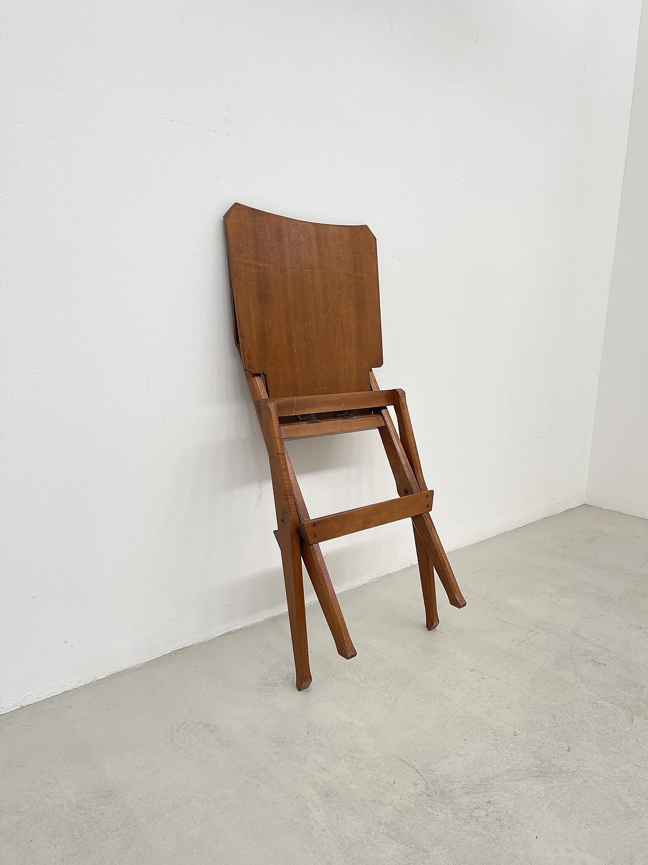 Folding chair in wood by Franco Albini for Poggi, 50s 1310256