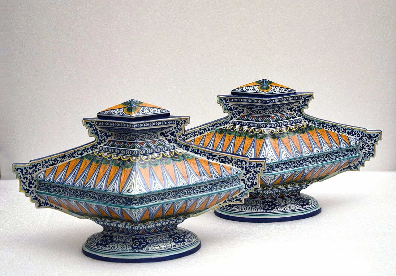 Vaso in stile Rinascimentale in ceramica di Paolo Zoli per Ceramiche Faenza, anni '20 1310416