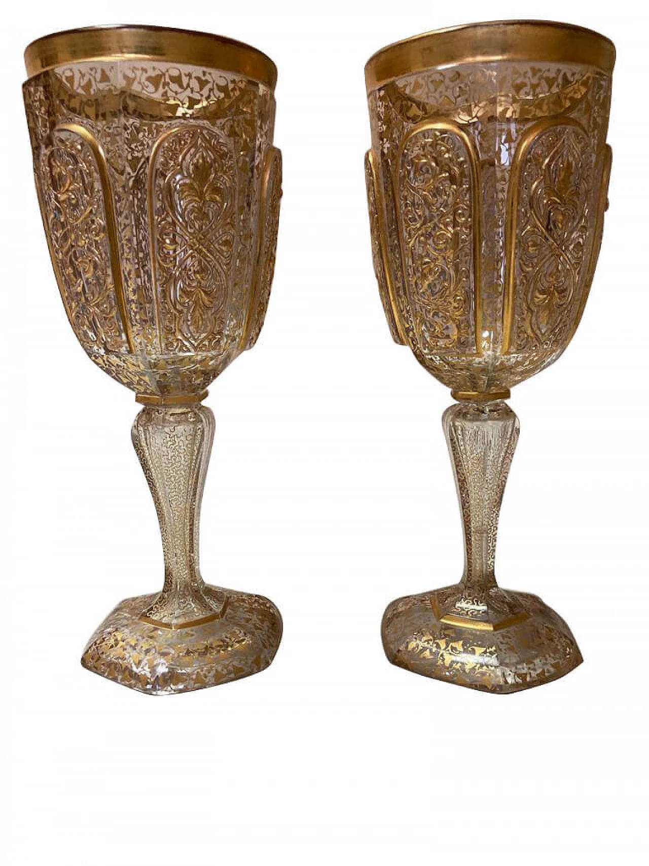 Pair of goblets made by Moser, Bohemia, mid 19th century 1310677